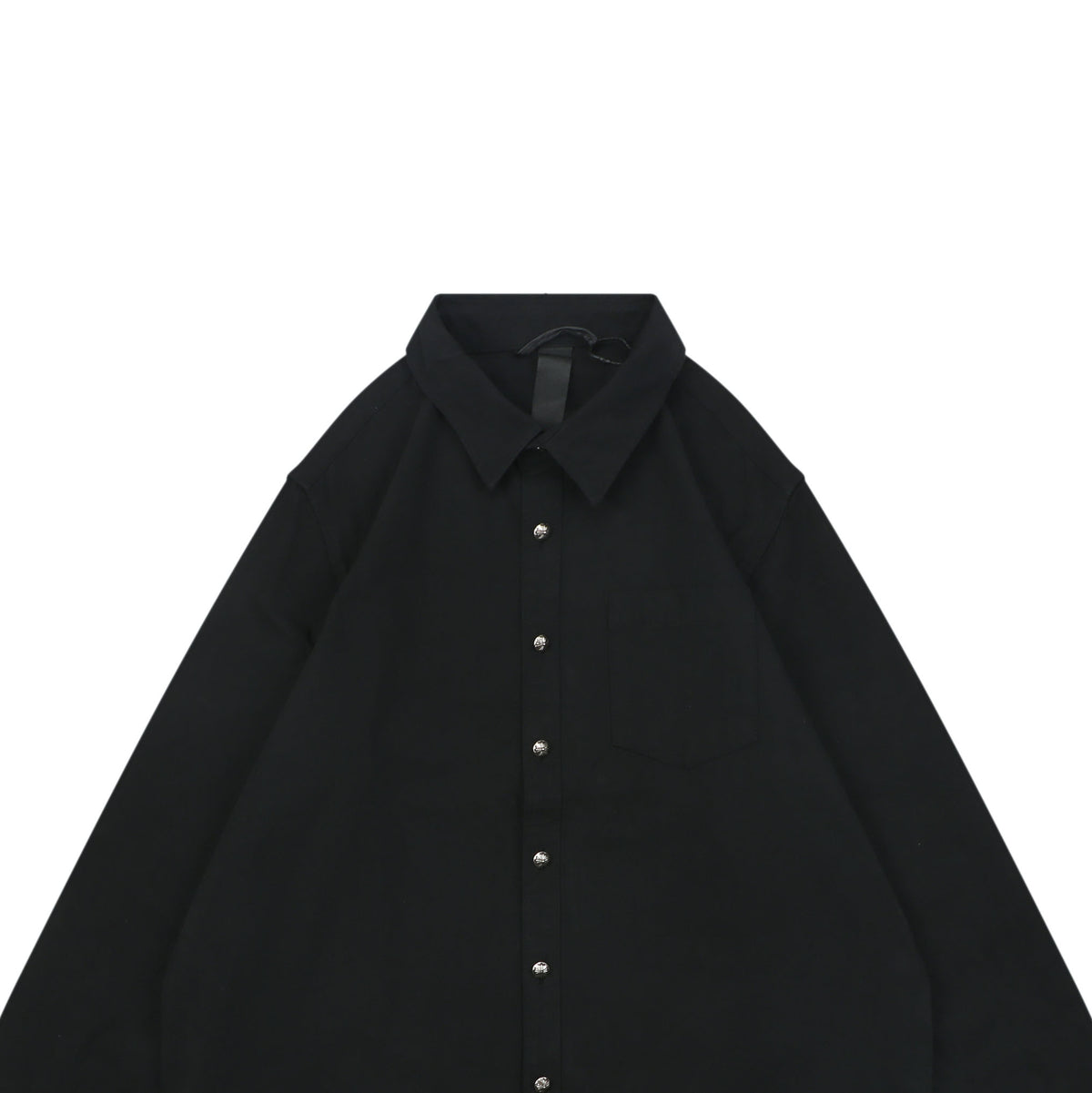 Chrome Hearts Cuff Cross Leather Patch Long Sleeve Shirt – Black