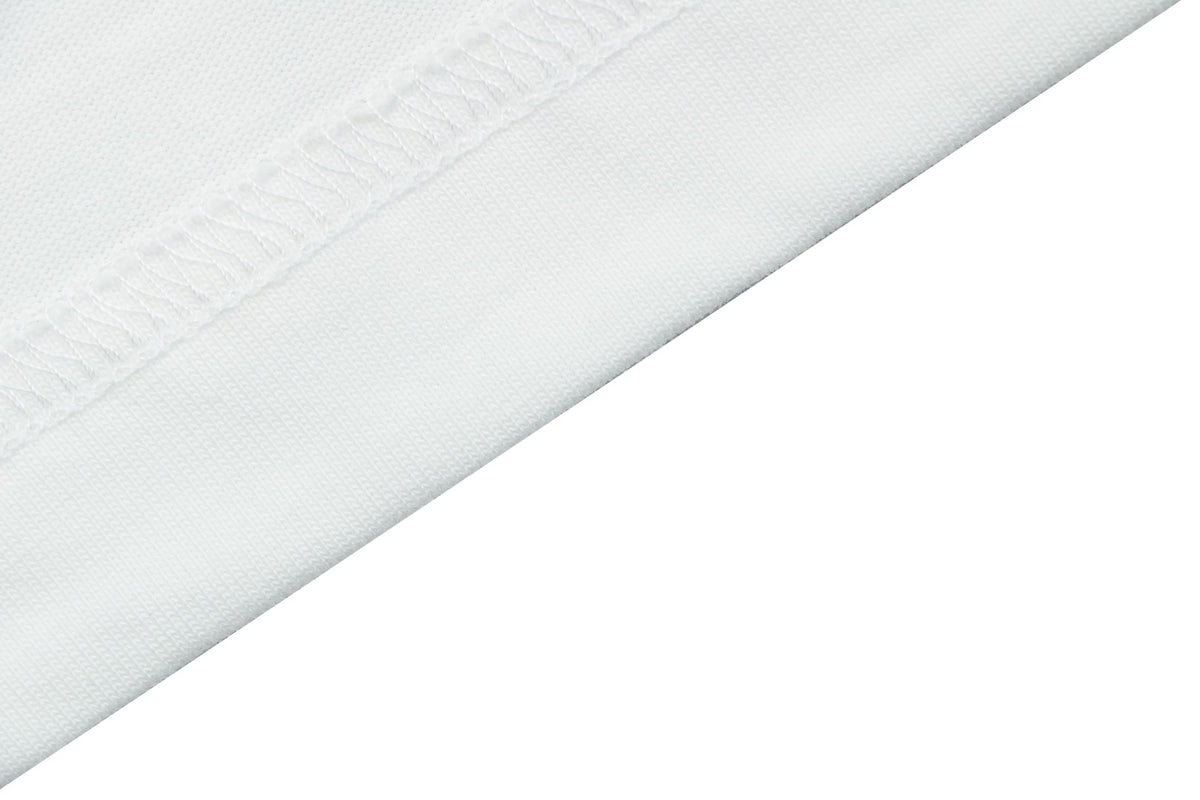 Dior Front & Back Signature Script Embroidered Short Sleeve Tee – White