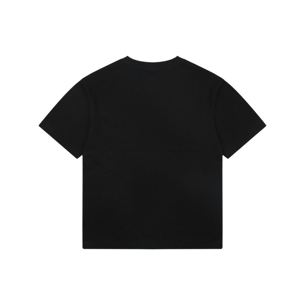 Dior Oversized Bee Signature Script Embroidered Short Sleeve Tee – Black