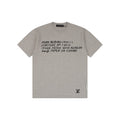 Louis Vuitton LV x Park Seo-Bo Ecriture Looped Script Letter Jacquard Short Sleeve Tee – Grey