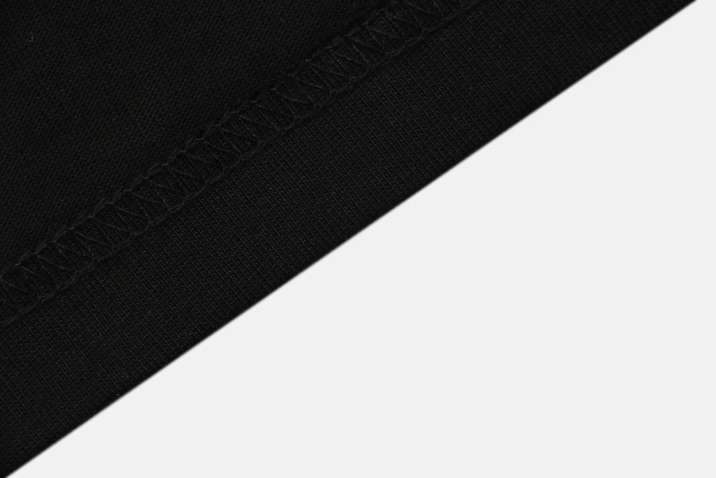 Moncler Logo Ribbed Crew Neck Letter Trim Short Sleeve Tee – Black