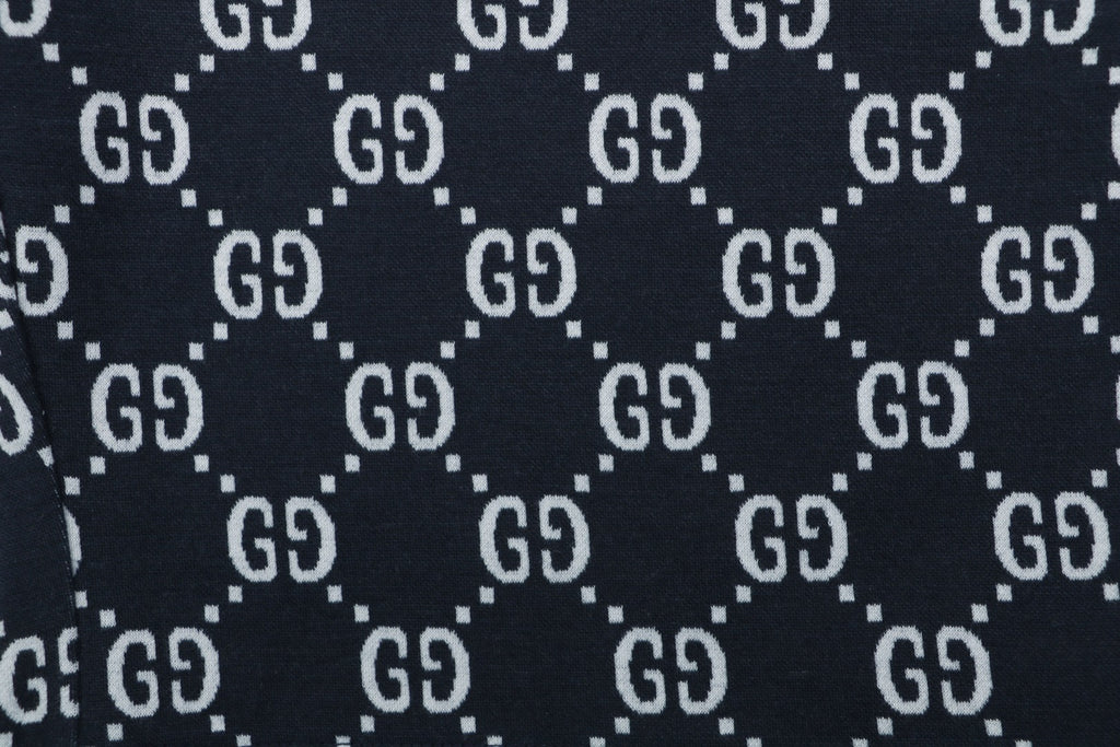 Gucci GG All-Over Jacquard Web Stripe Side Tape Shorts – Navy/Red