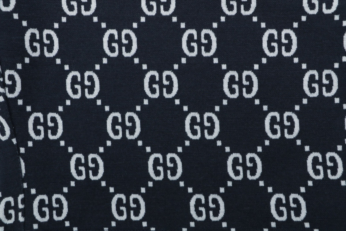 Gucci GG All-Over Jacquard Web Stripe Side Tape Shorts – Navy/Red