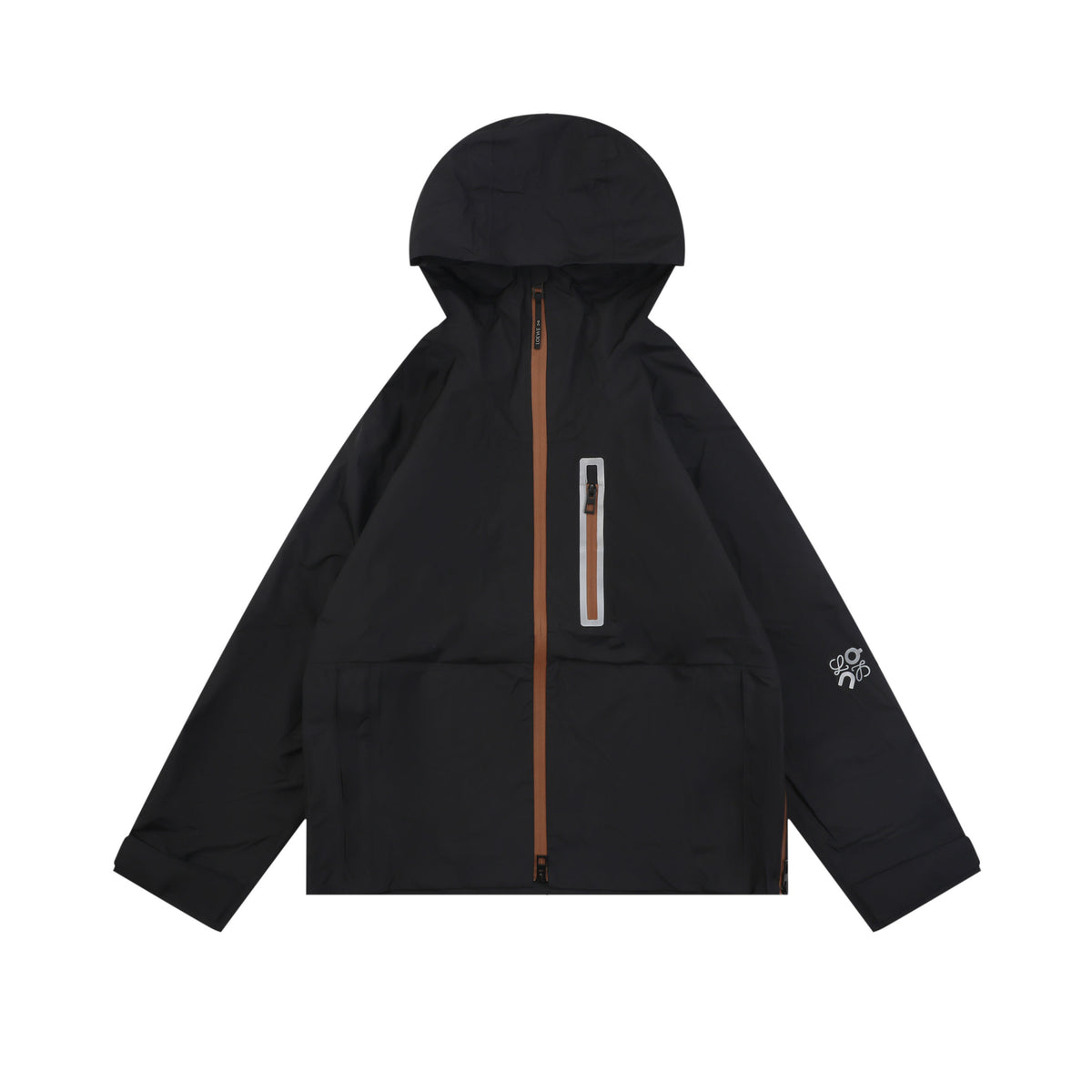 Loewe ON Floral Logo Taped Seam Hooded Shell Jacket