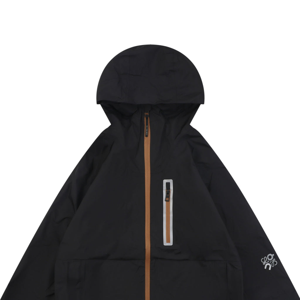 Loewe ON Floral Logo Taped Seam Hooded Shell Jacket