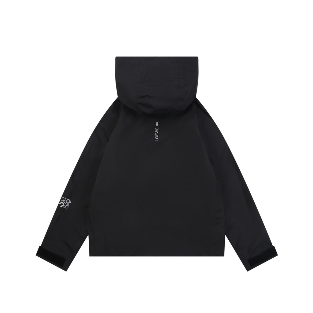 Loewe ON Floral Logo Taped Seam Hooded Shell Jacket