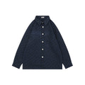 Dior 22SS Tonal Dior Oblique Jacquard Long Sleeve Button Shirt Navy