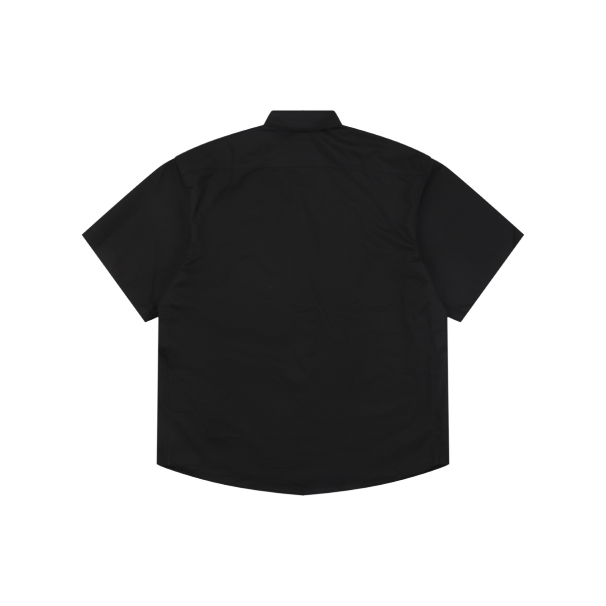 Moncler Dual Chest Pocket Arm Badge Short Sleeve Button Shirt Black