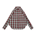 Celine Red White Tartan Plaid Long Sleeve Button Shirt