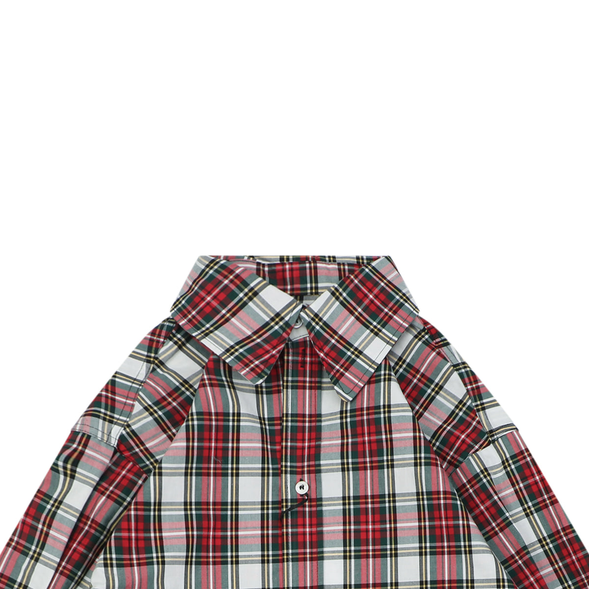 Celine Red White Tartan Plaid Long Sleeve Button Shirt