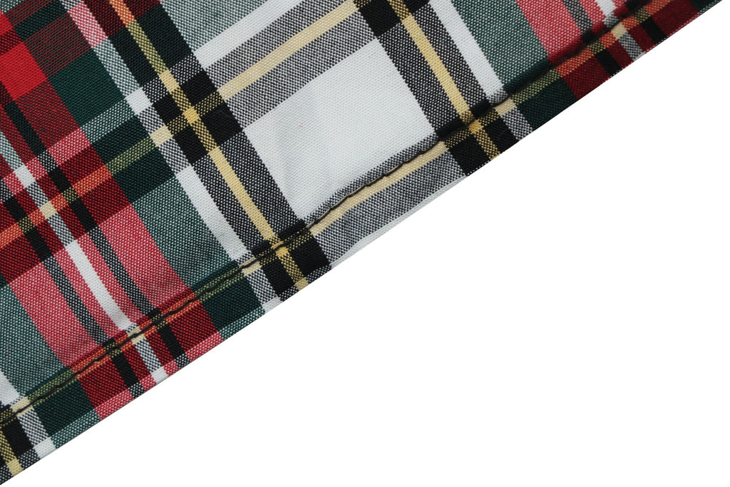 Celine Red White Tartan Plaid Long Sleeve Button Shirt