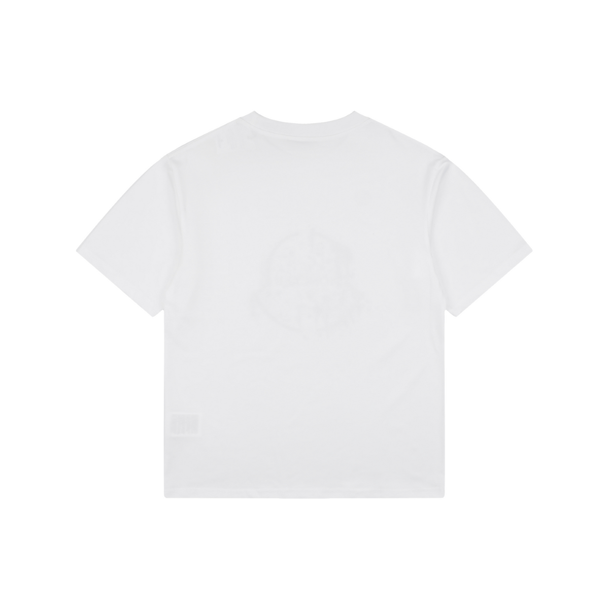 Moncler Red Blue Ink Splash Oversized Logo Print Short Sleeve Tee White