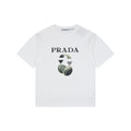 Prada Headphone Graphic Short Sleeve Tee White