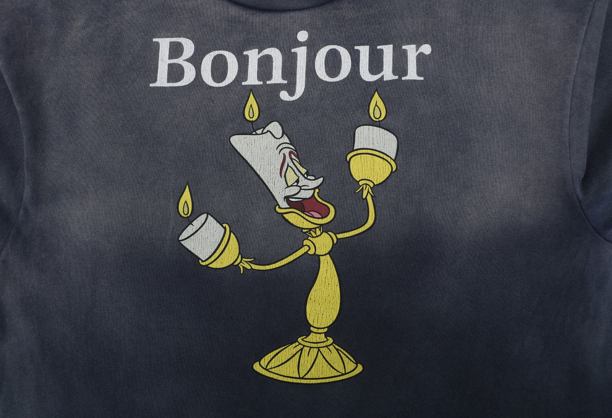 Saint Michael Lumiere Candlestick Character Graphic Short Sleeve Tee Vintage Black