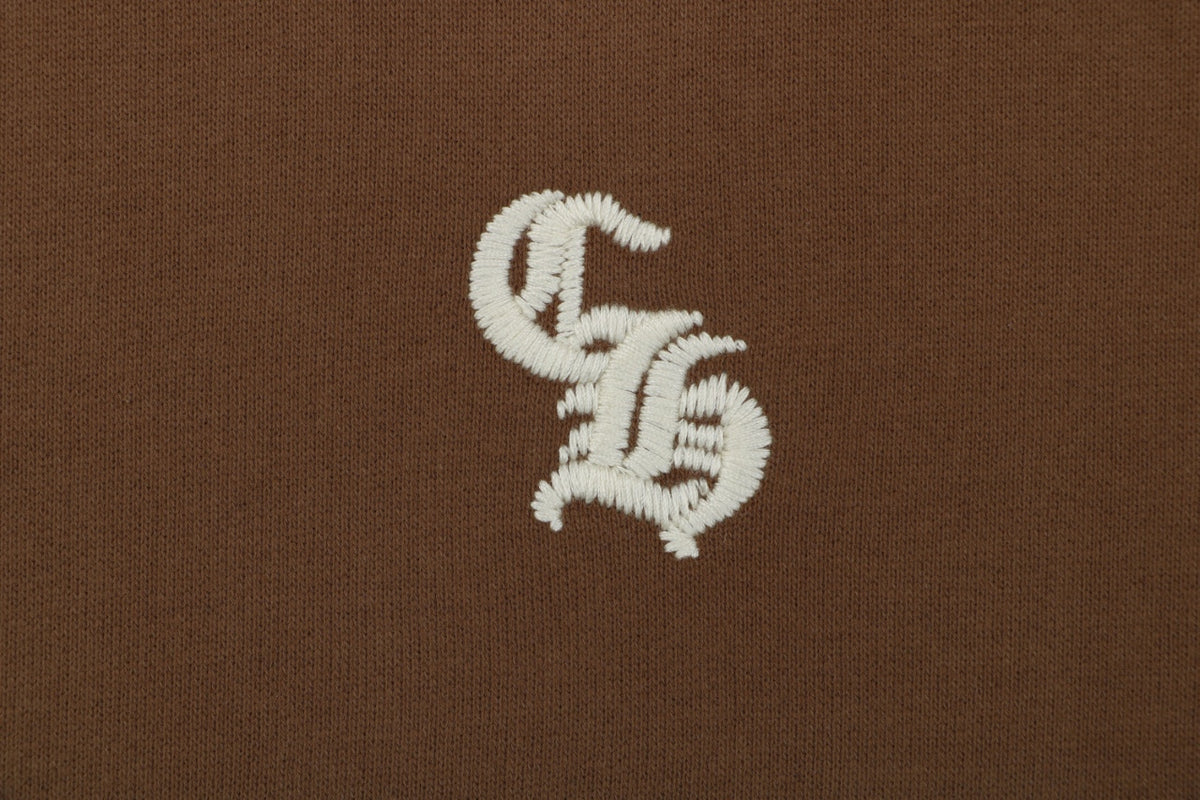 Chrome Hearts Sanskrit Script Sleeve Embroidered Hoodie Brown