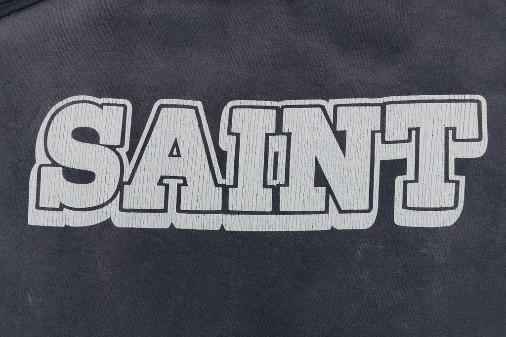Saint Michael Lumiere Candlestick Graphic Vintage Wash Short Sleeve Tee Navy
