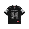 Supreme 94 Sequin Mesh Football Jersey Short Sleeve Tee Black