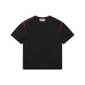 Gucci Shoulder Web Stripe Tape Short Sleeve Tee Black