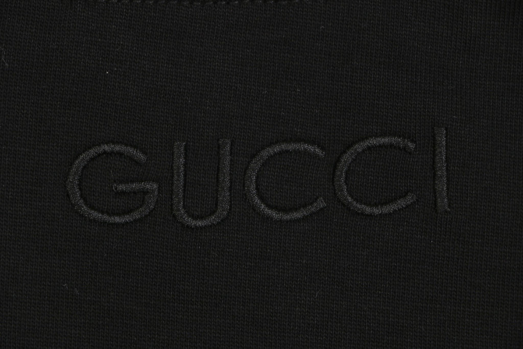 Gucci Shoulder Web Stripe Tape Short Sleeve Tee Black