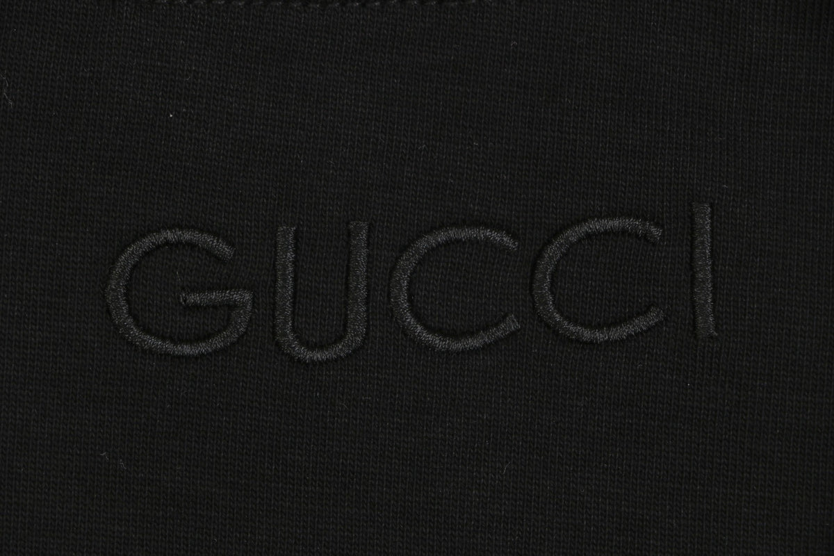 Gucci Shoulder Web Stripe Tape Short Sleeve Tee Black