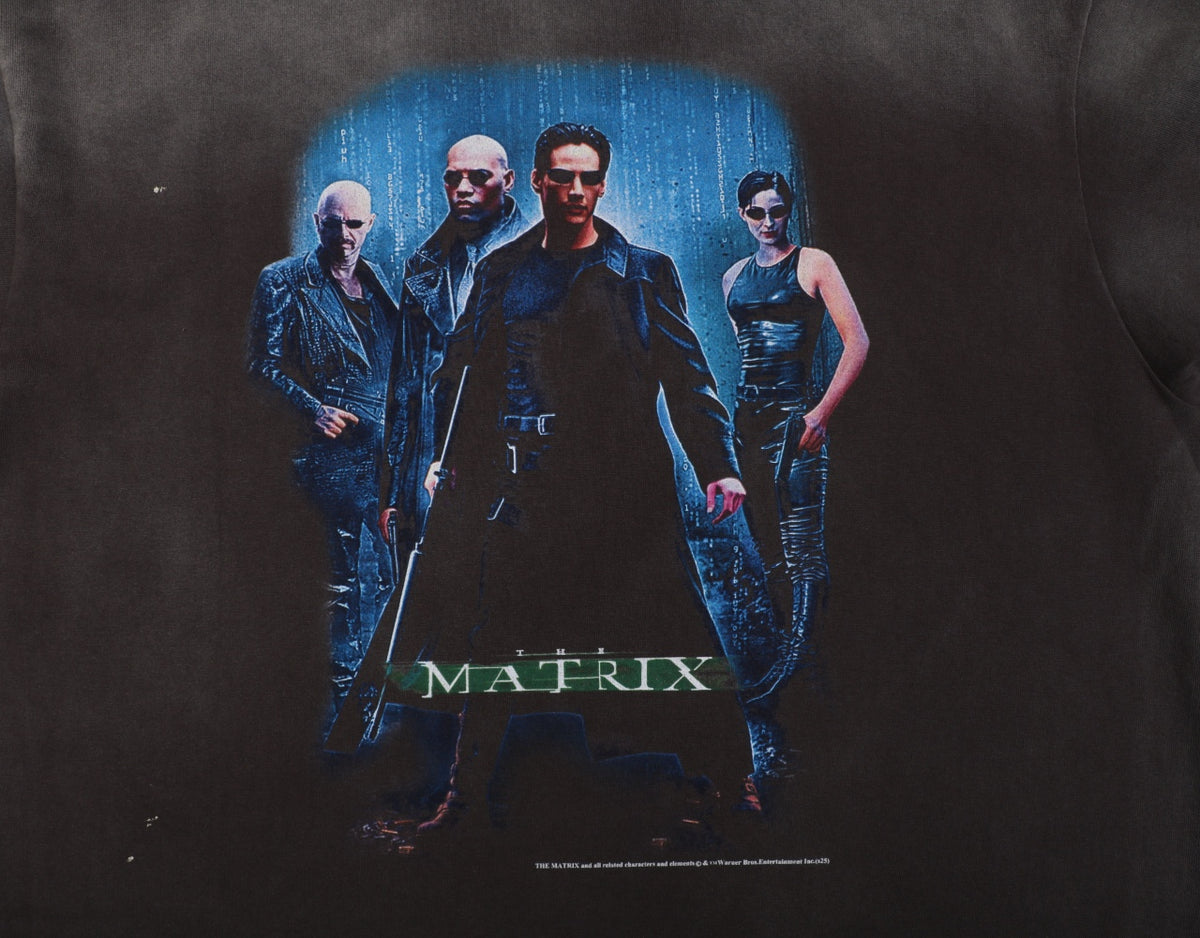 Saint Michael The Matrix Movie Poster Graphic Short Sleeve Tee Washed Black