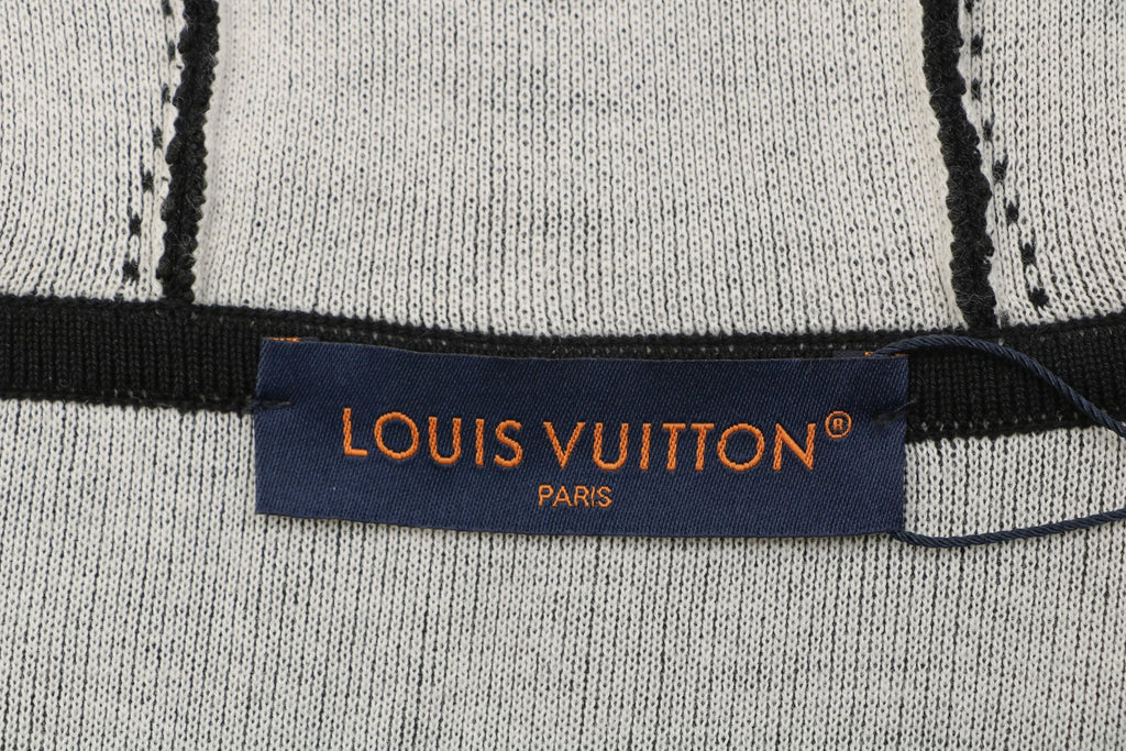 Louis Vuitton LV Monogram Intarsia Star Panel Zip-Up Hoodie Black