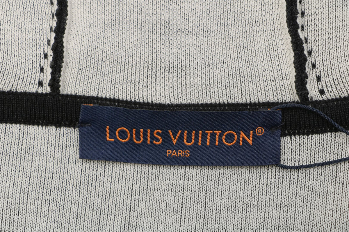 Louis Vuitton LV Monogram Intarsia Star Panel Zip-Up Hoodie Black