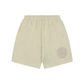 Burberry Equestrian Knight Circular Print Cotton Shorts Stone Beige