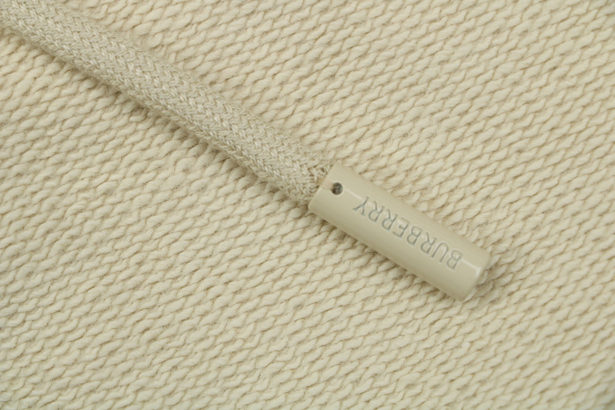 Burberry Equestrian Knight Circular Print Cotton Shorts Stone Beige