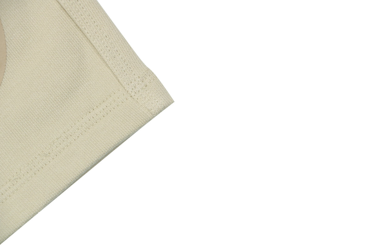 Burberry Equestrian Knight Circular Print Cotton Shorts Stone Beige