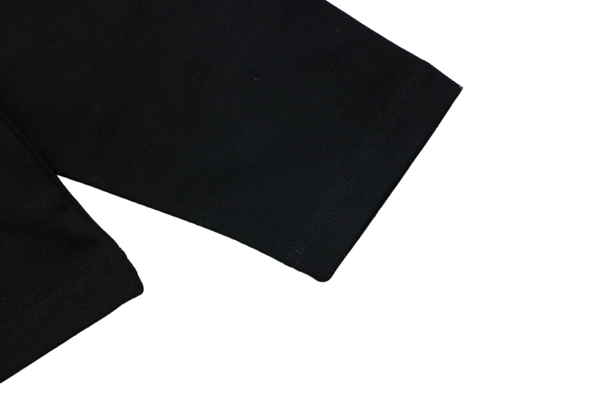 Louis Vuitton Center Monogram Embossed Tonal Long Sleeve Tee Black