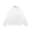 Louis Vuitton Center Monogram Embossed Tonal Long Sleeve Tee White