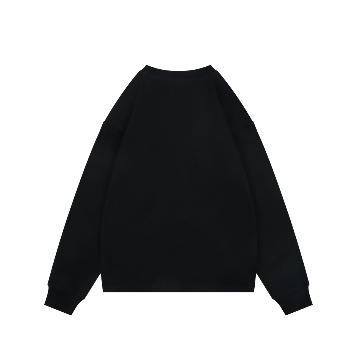 Gucci Center Tonal Interlocking GG Embroidered Long Sleeve Tee Black
