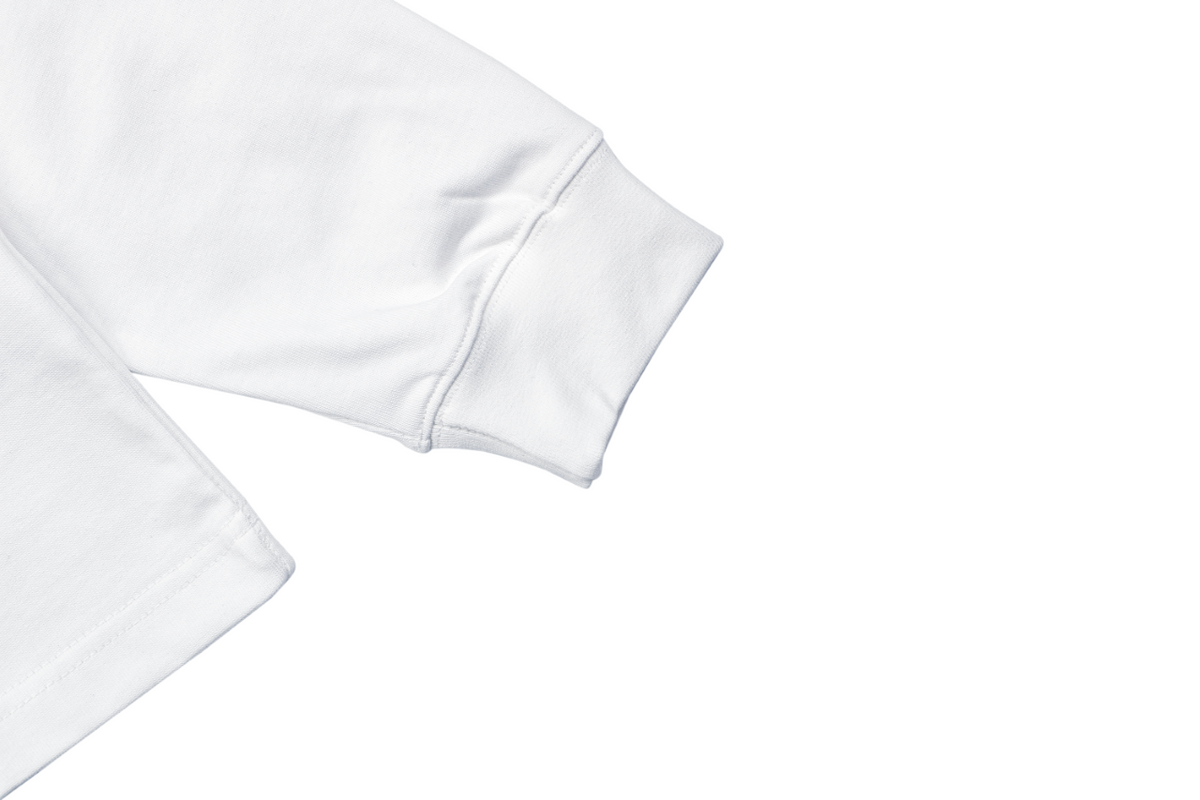 Gucci Center Tonal Interlocking GG Embroidered Long Sleeve Tee White