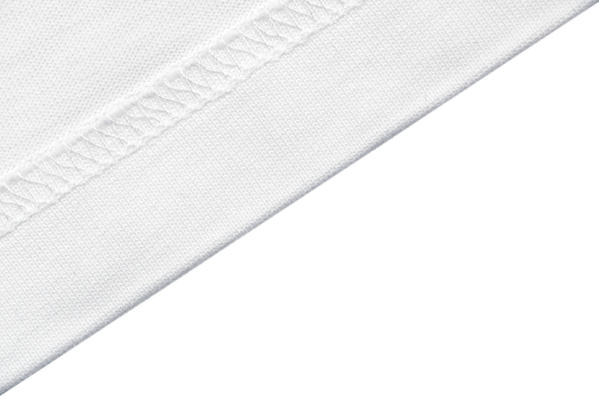 Gucci Center Tonal Interlocking GG Embroidered Long Sleeve Tee White