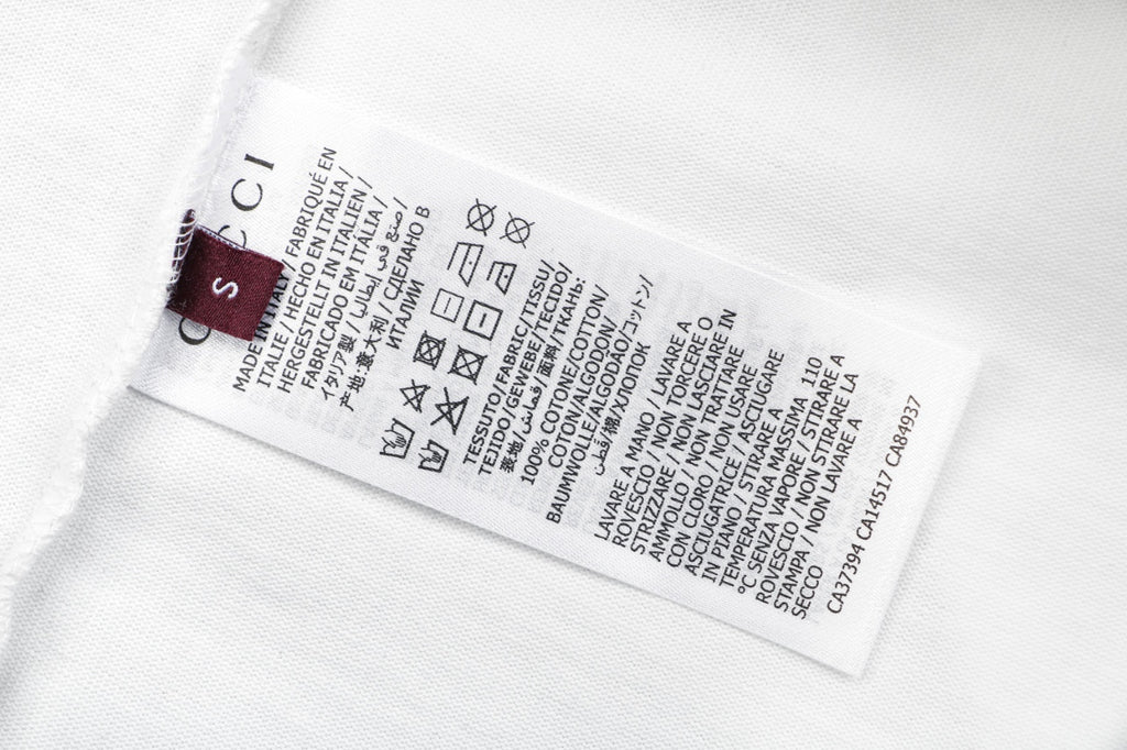 Gucci Center Tonal Interlocking GG Embroidered Long Sleeve Tee White
