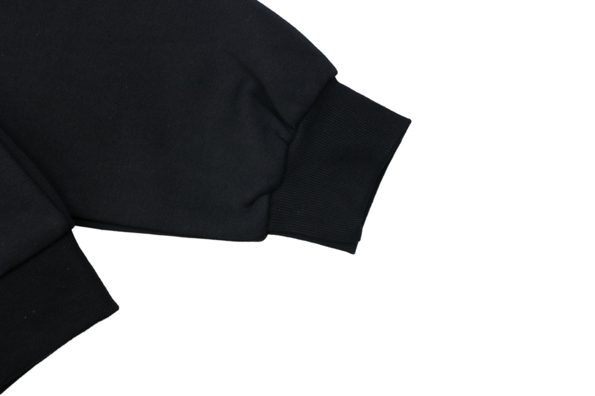 Gucci Small Logo Text Print Zip-Up Hoodie Black