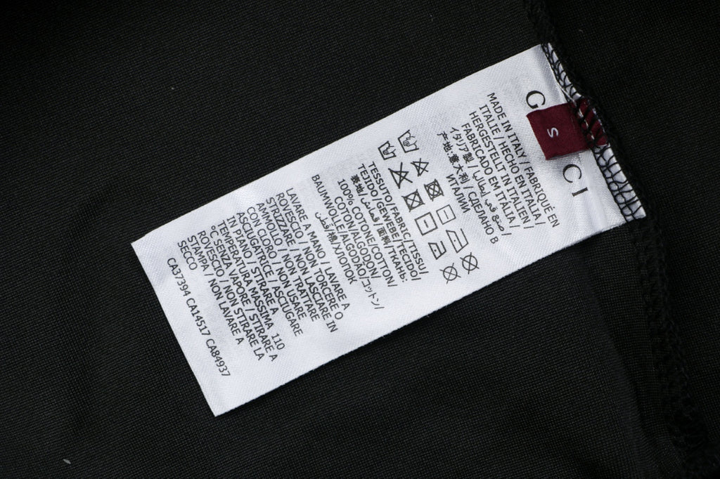 Gucci Small Logo Text Print Zip-Up Hoodie Black