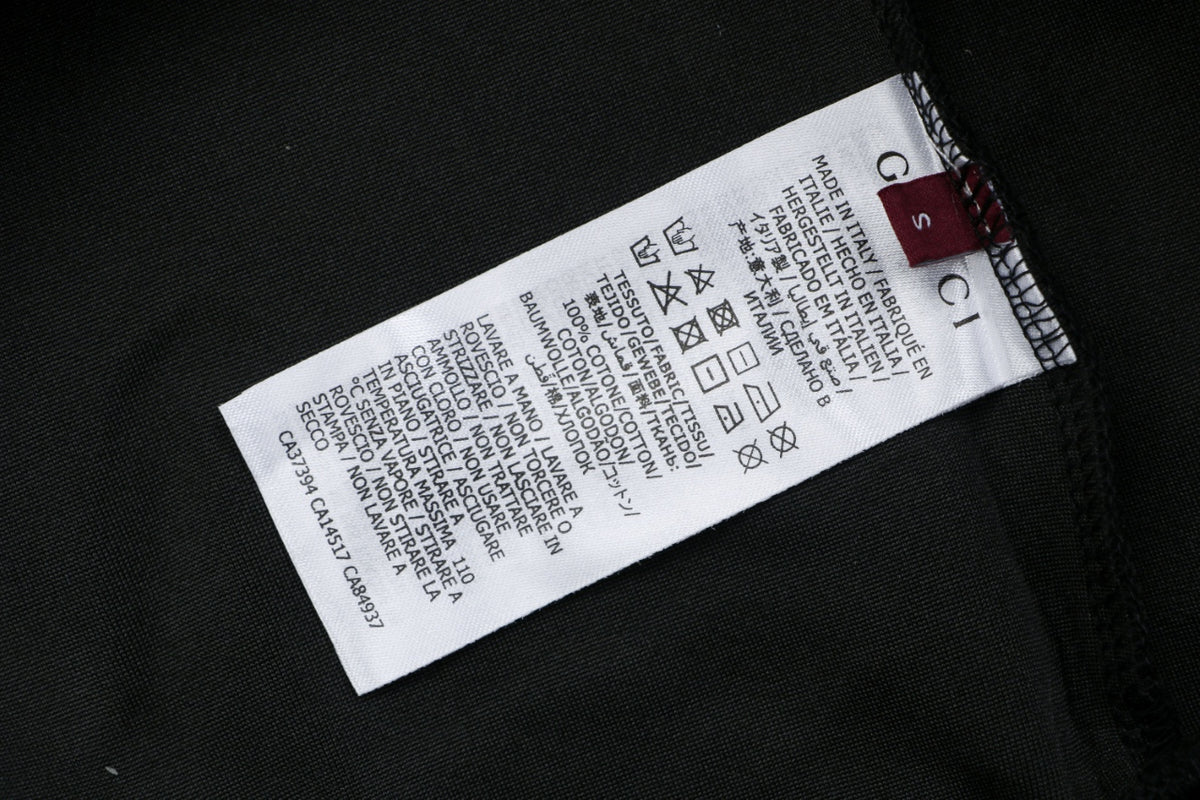 Gucci Small Logo Text Print Zip-Up Hoodie Black
