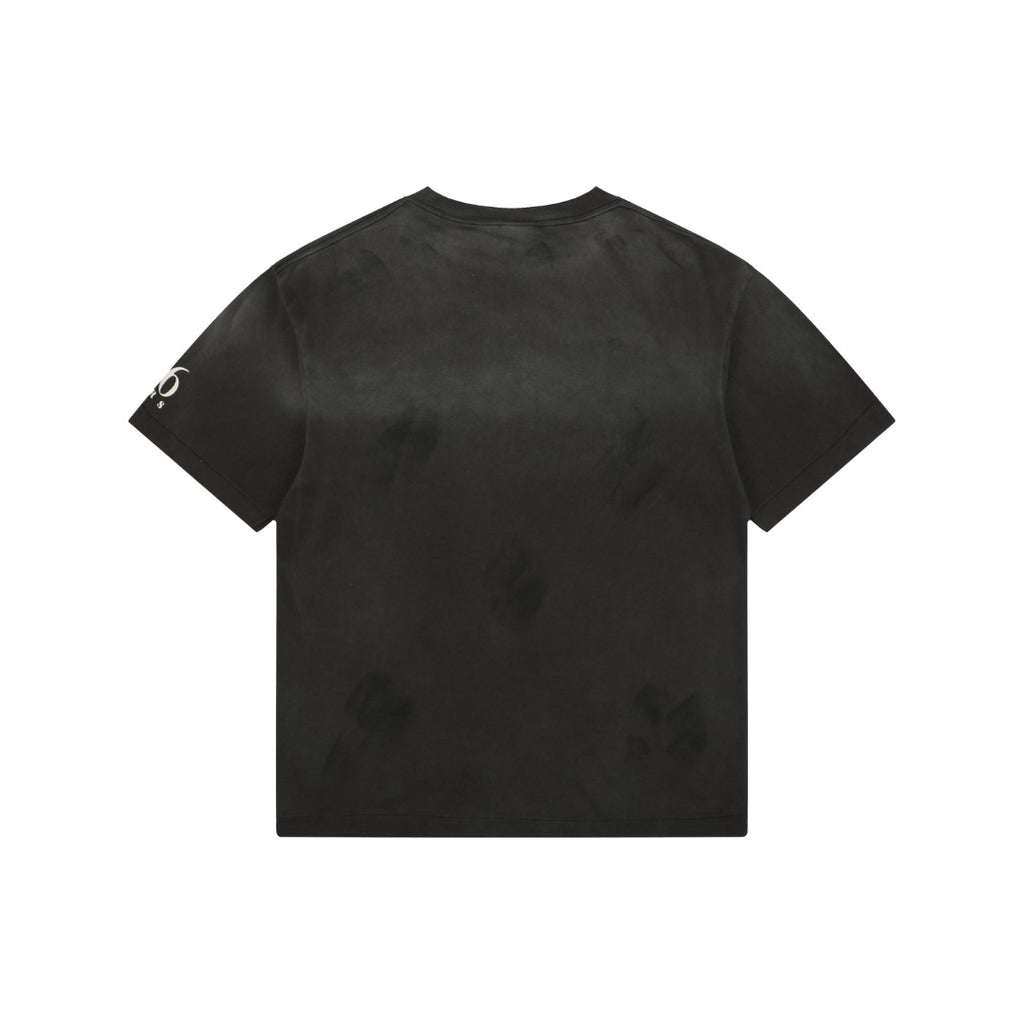 Saint Michael Rainbow SAINT Letter Print Short Sleeve Tee Black