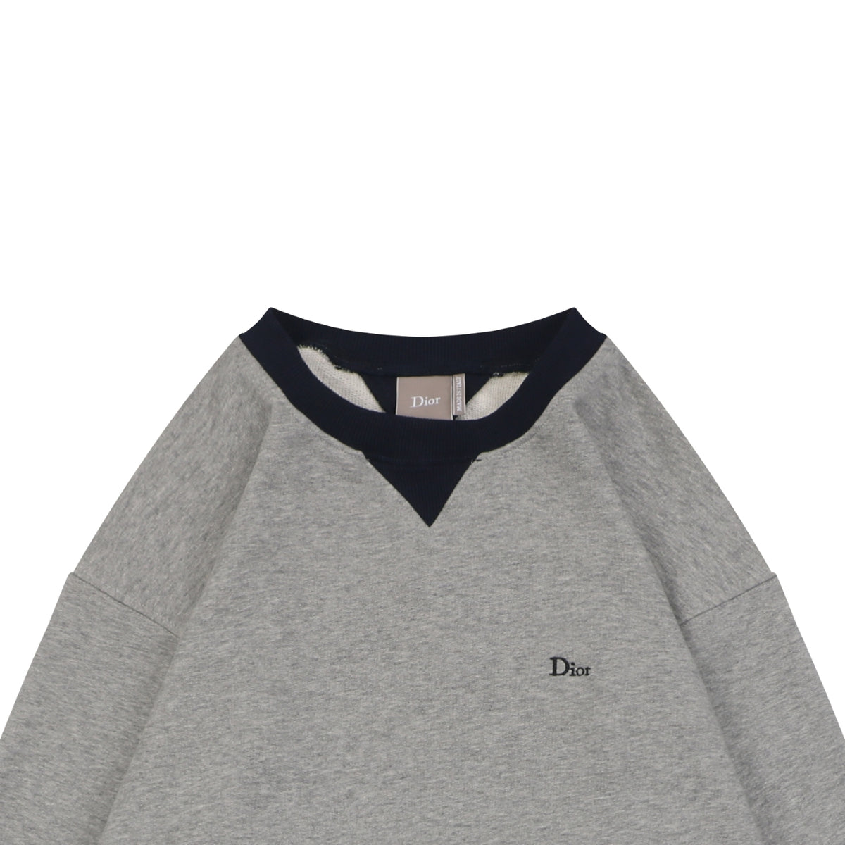 Dior Colorblock Dio Small Logo Crewneck Sweatshirt Grey
