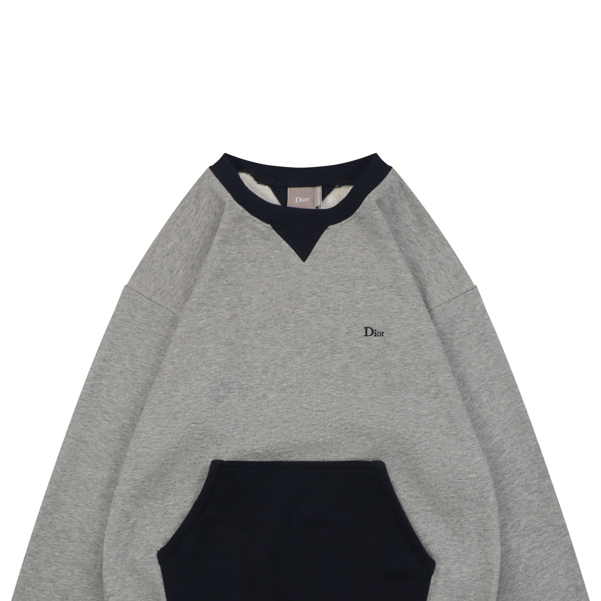 Dior Colorblock Dio Small Logo Crewneck Sweatshirt Grey