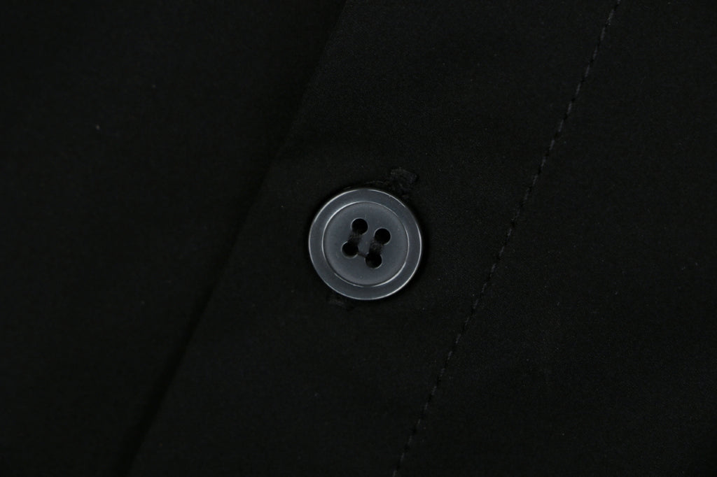 Prada Triangle Logo Pocket Long Sleeve Shirt Black