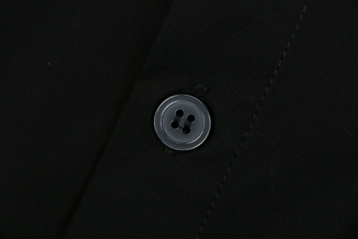 Prada Triangle Logo Pocket Long Sleeve Shirt Black