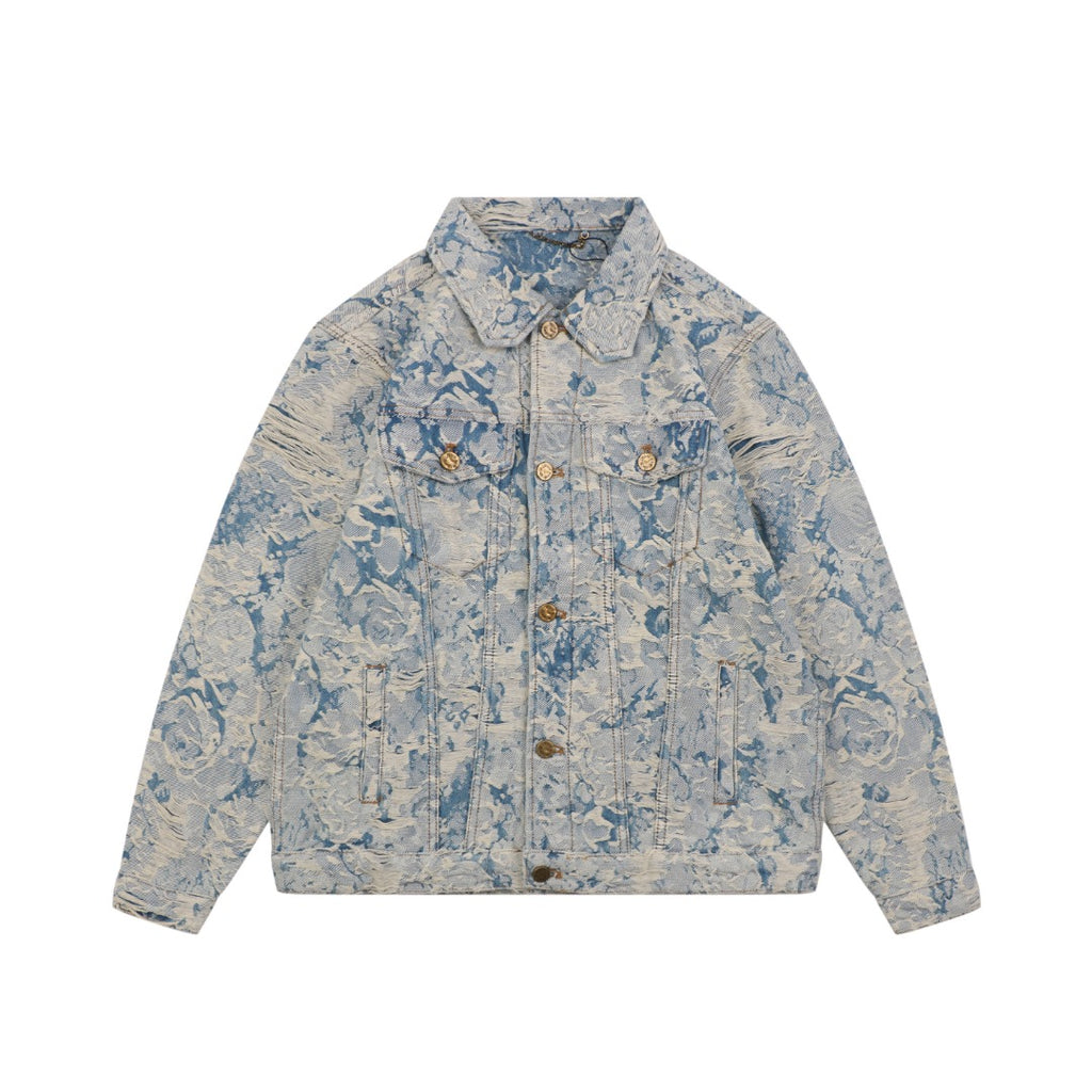 Louis Vuitton Foam Texture All-Over Print Denim Jacket