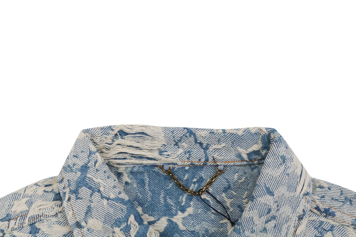 Louis Vuitton Foam Texture All-Over Print Denim Jacket