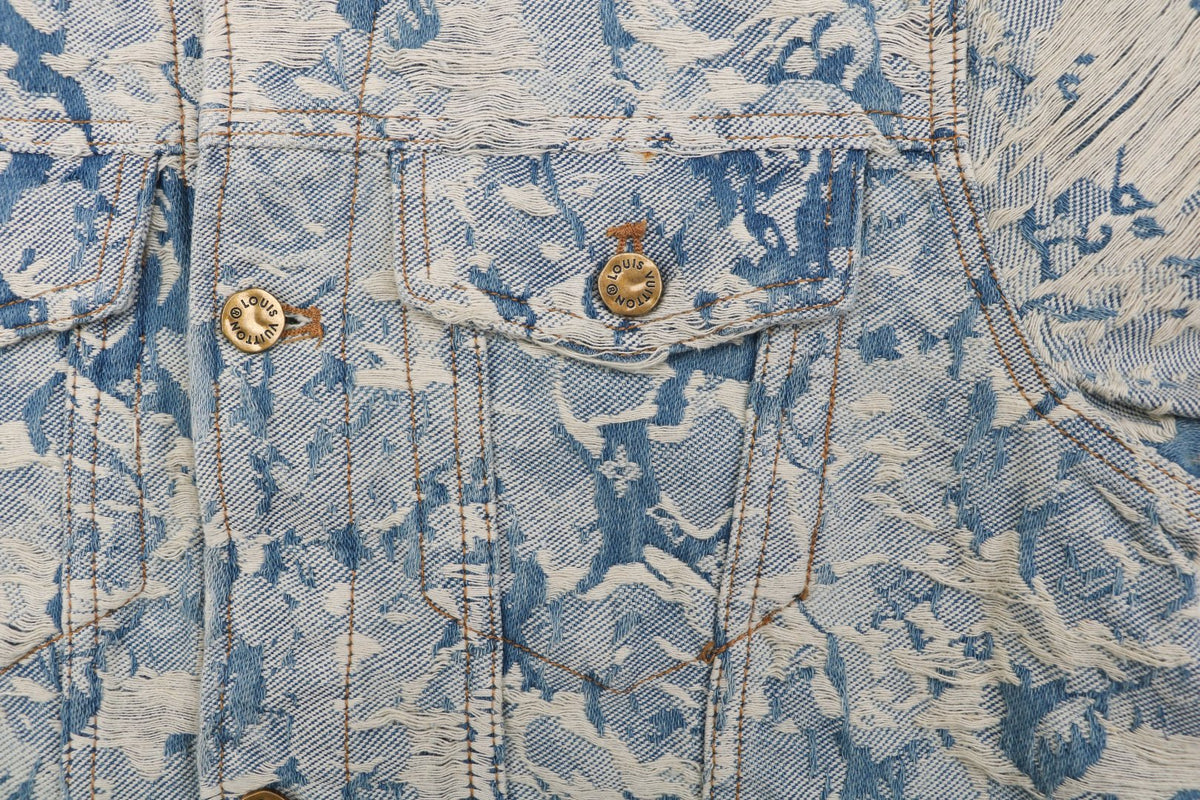 Louis Vuitton Foam Texture All-Over Print Denim Jacket