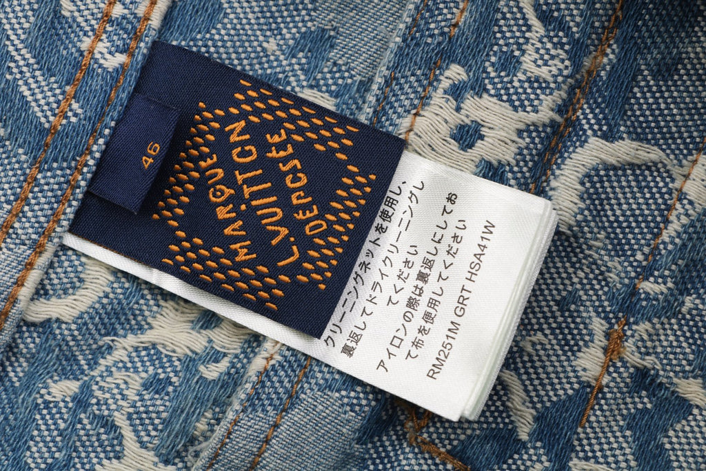 Louis Vuitton Foam Texture All-Over Print Denim Jacket