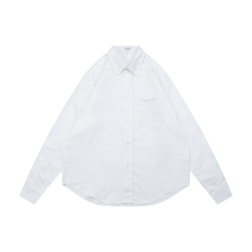 Loewe Tonal Anagram Jacquard Long Sleeve Oversized Shirt
