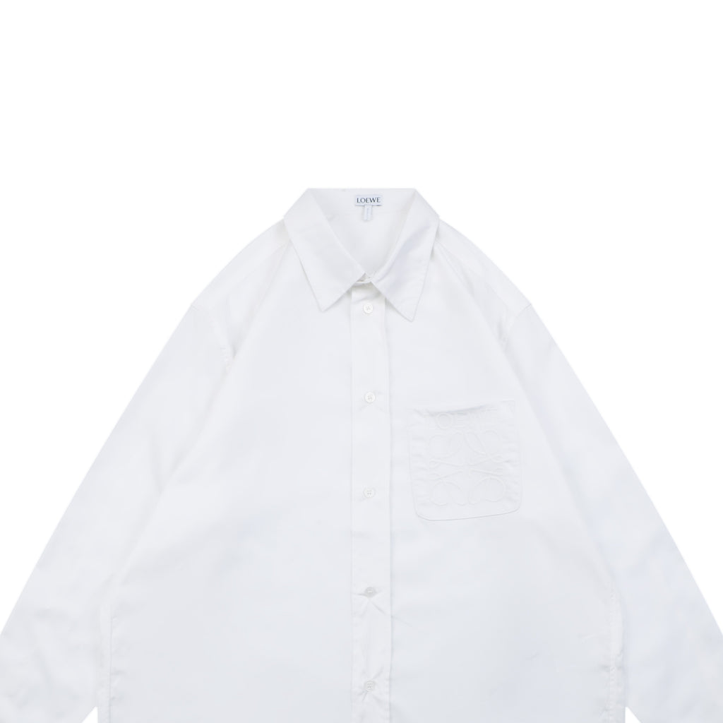 Loewe Tonal Anagram Jacquard Long Sleeve Oversized Shirt